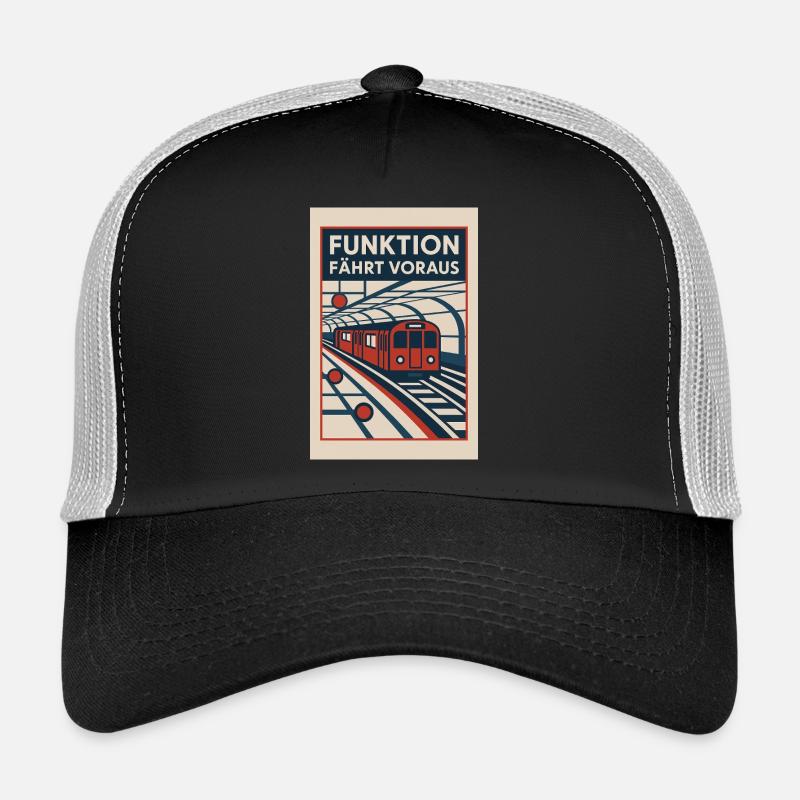 Subway Bauhaus 1930s Function Goes Ahead Retro Trucker Cap
