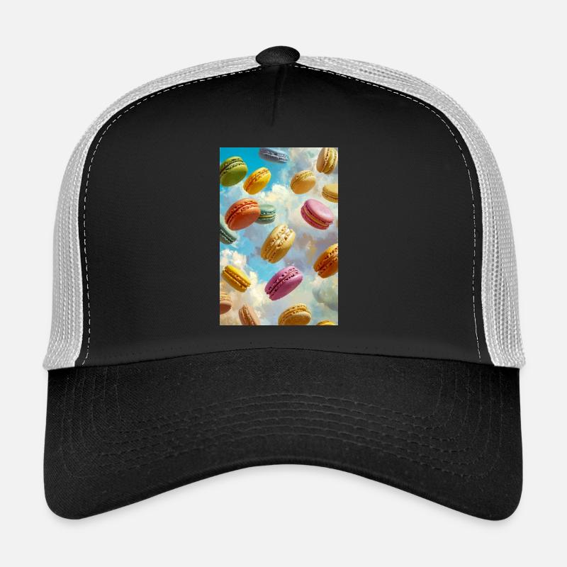 Macarons colorés dans le ciel Casquette trucker 