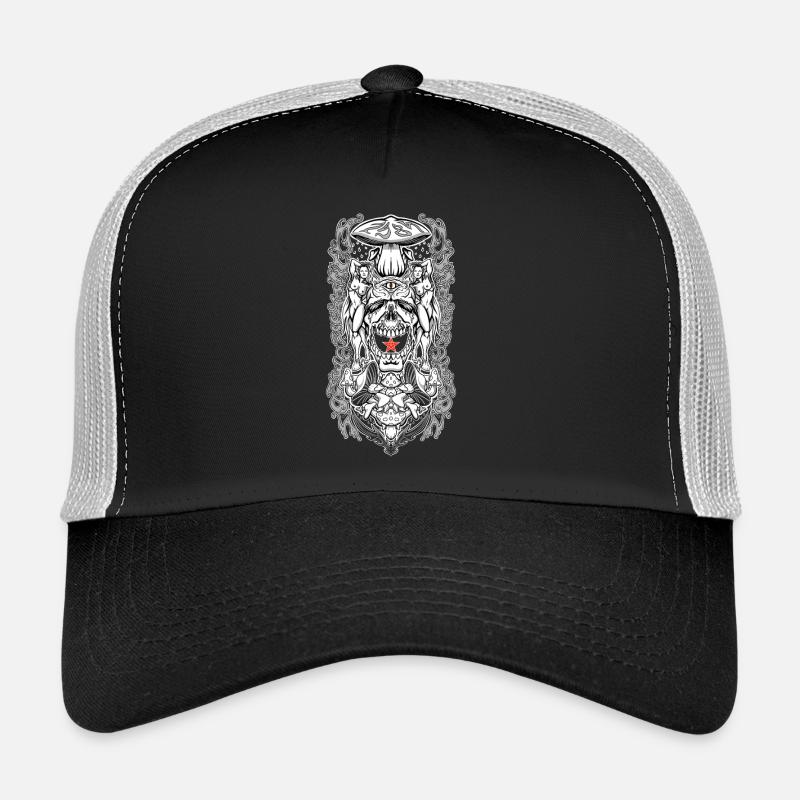 Portail de crâne psychédélique – Vision de champignon occulte Casquette trucker 
