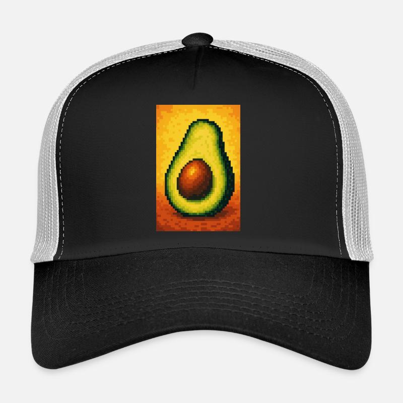 Pixel Avocado Pop Trucker Cap