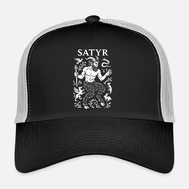 Mythical Satyr with Botanical Motifs Trucker Cap
