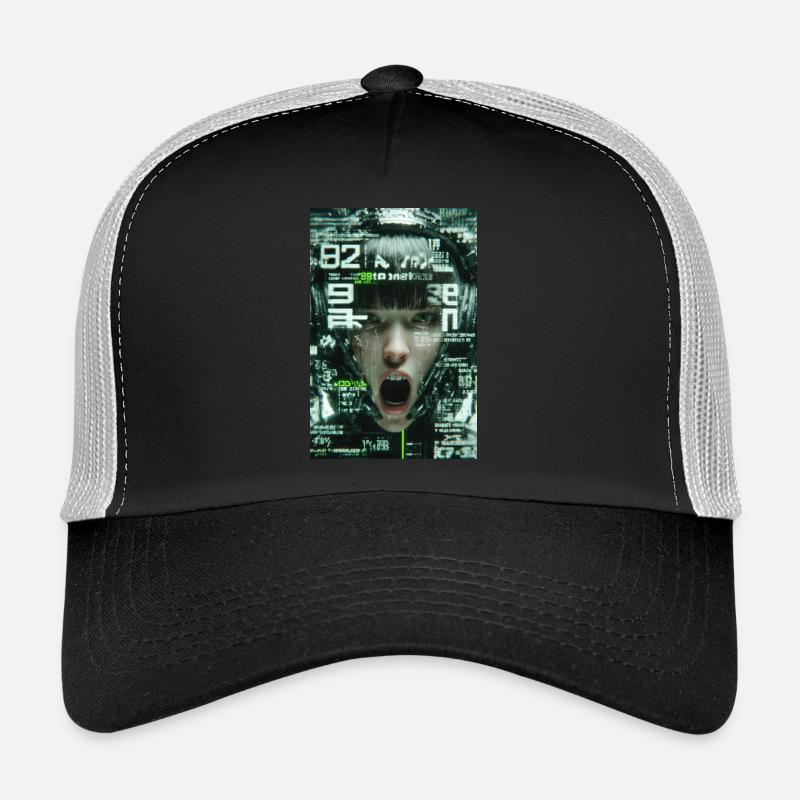 Cri numérique cyberpunk Casquette trucker 