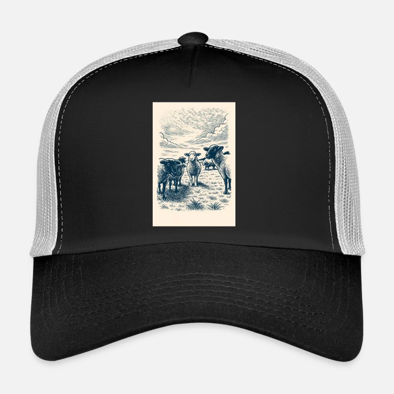 Schafherde im Weideland Trucker Cap