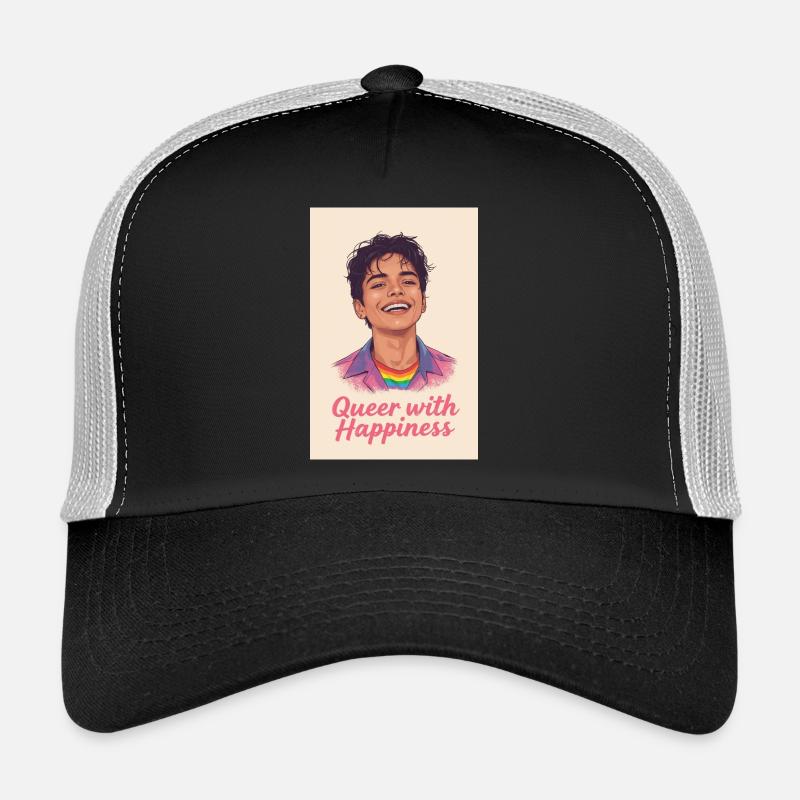 Queer avec bonheur Casquette trucker 