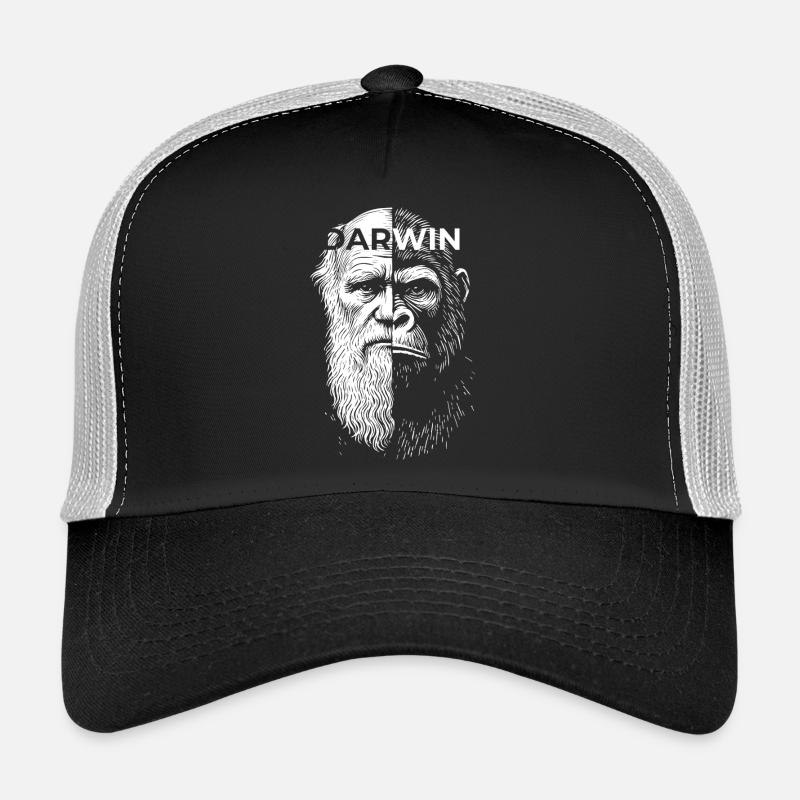 Portrait divisé du gorille de Darwin Casquette trucker 