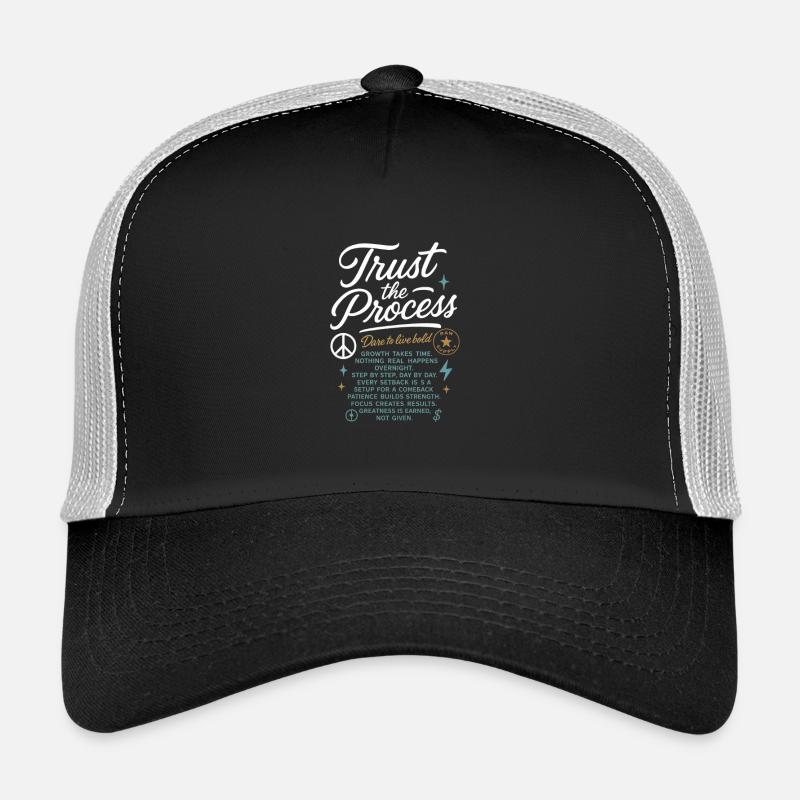 Trust_the_Process - Casquette trucker  - noir/gris pierre