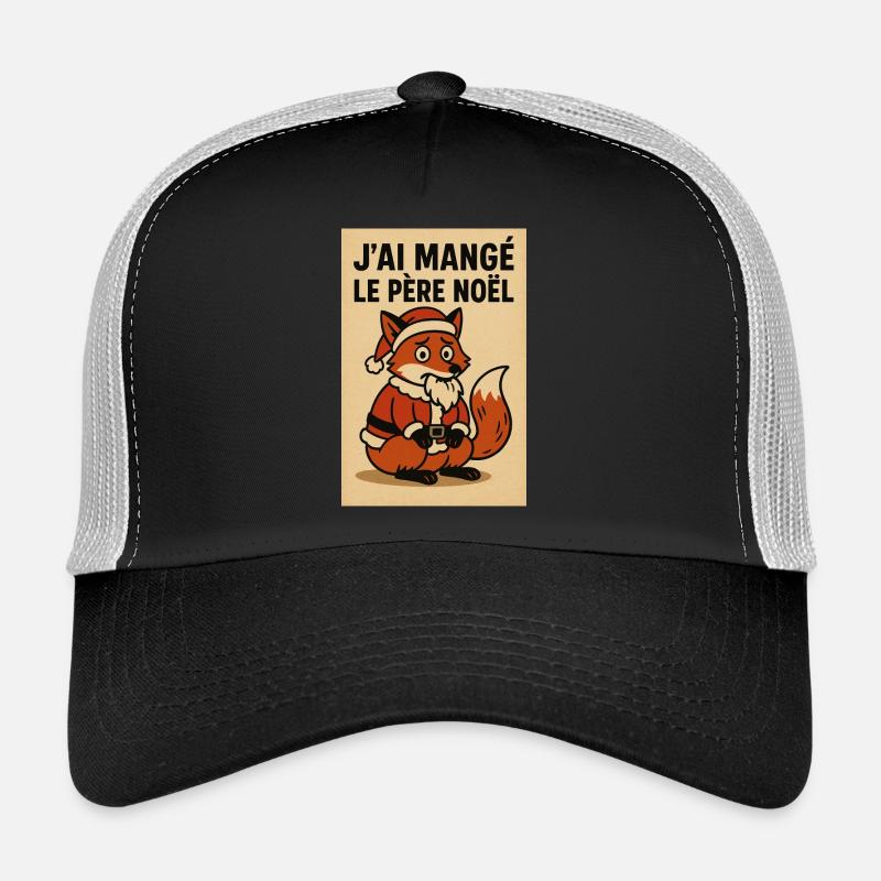 Festlicher Weihnachtsfuchs im Weihnachtsmann Kostüm Trucker Cap