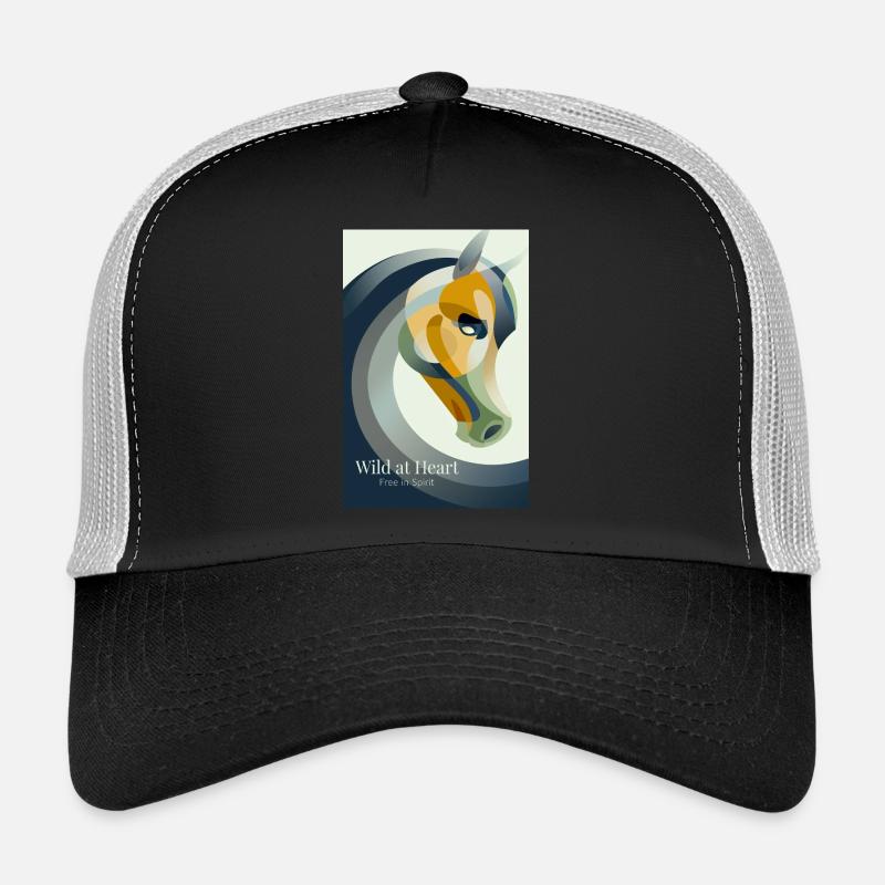 Modernes abstraktes Pferdeposter Trucker Cap