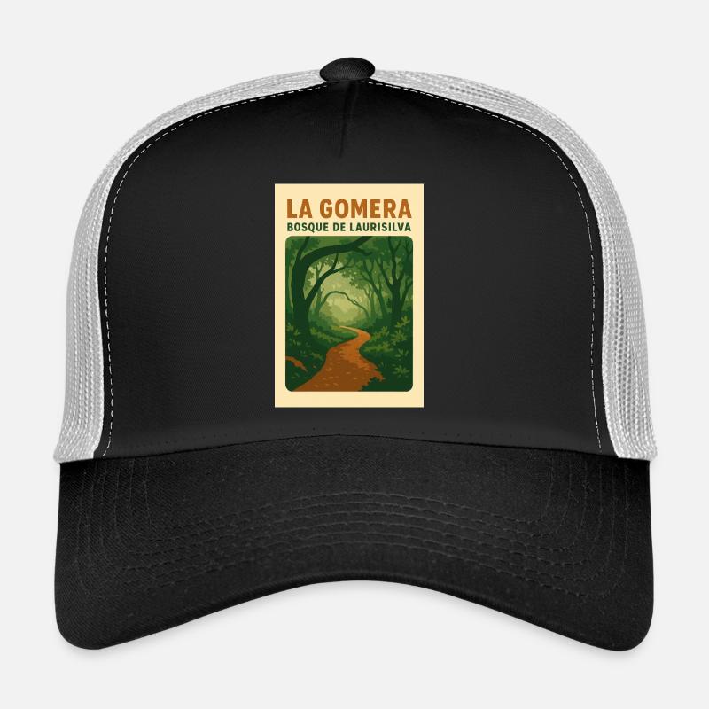 La_Gomera_-_Bosque_de_Laurisilva - Trucker Cap - Schwarz/Steingrau