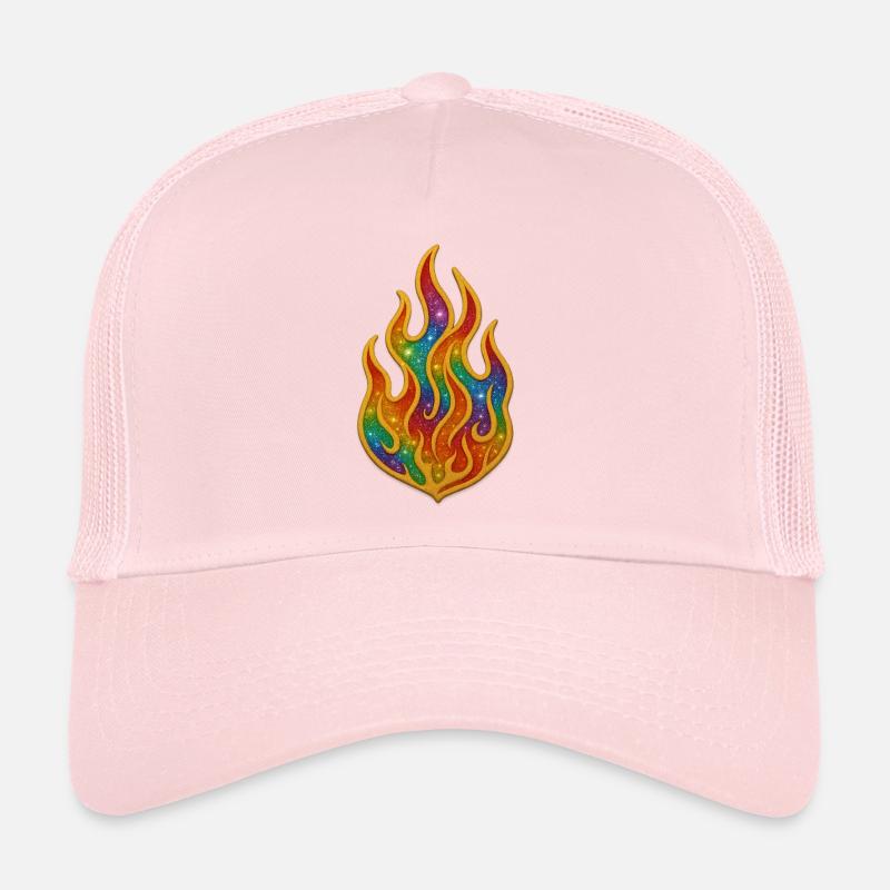 Regenbogenfeuer Patch Trucker Cap