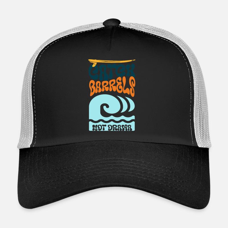 Catch Barrels Not Drama Surf Art - Trucker Cap - black/stone grey