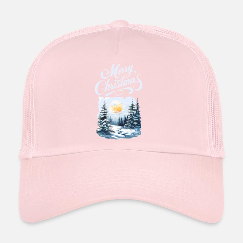 Joyeux Noël Forêt Paysage Casquette trucker 