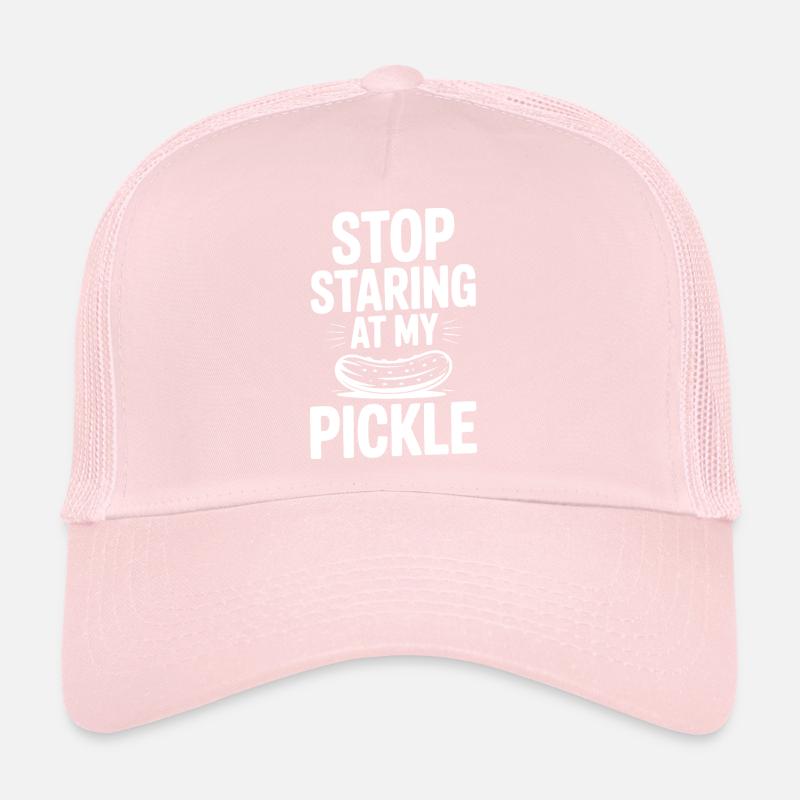Arrête de fixer mon cornichon ! Casquette trucker 