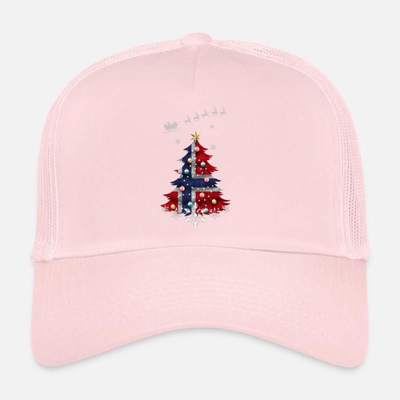 Christmas tree with Norway flag Trucker Cap