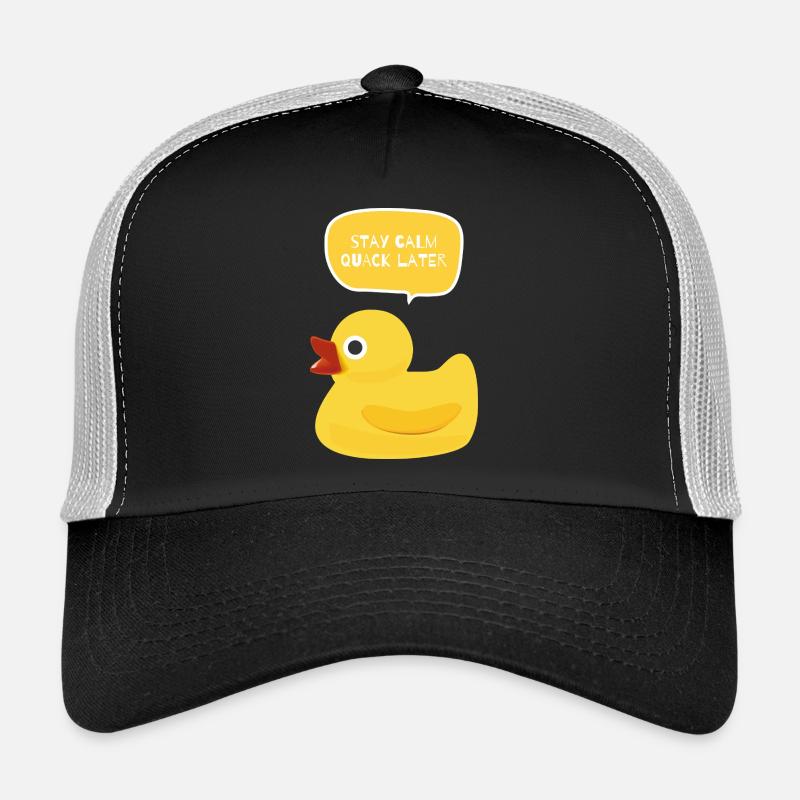 Stay Calm, Quack Later Duck Design - Trucker Cap - black/stone grey