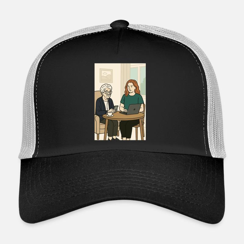 Generations at the table with technology - Trucker Cap - black/stone grey