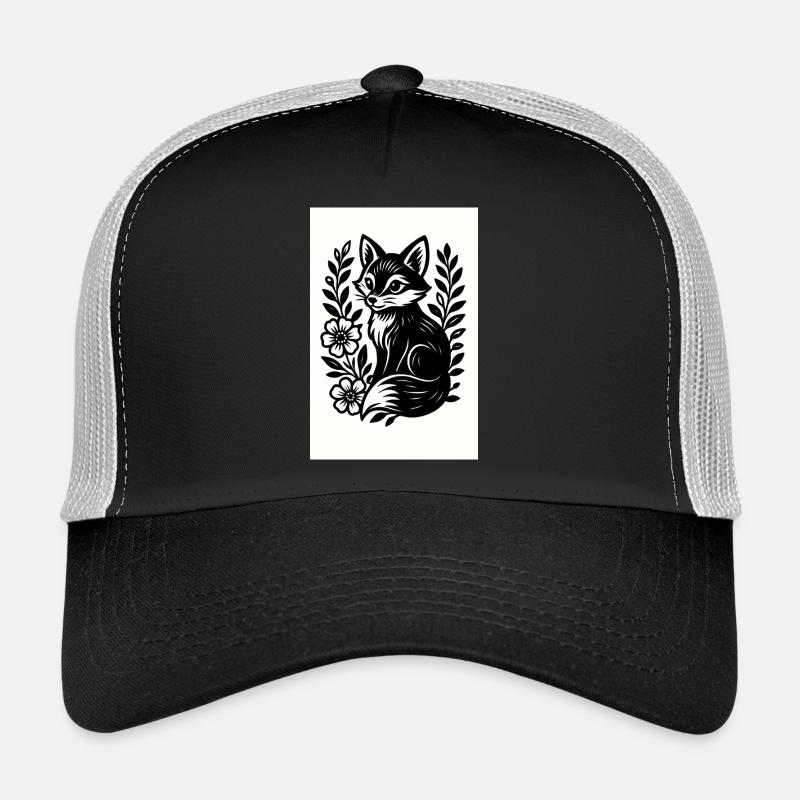 Fox in the Blossom Dance - Trucker Cap - black/stone grey