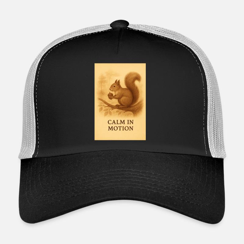 Calm in motion squirrel sepia Trucker Cap