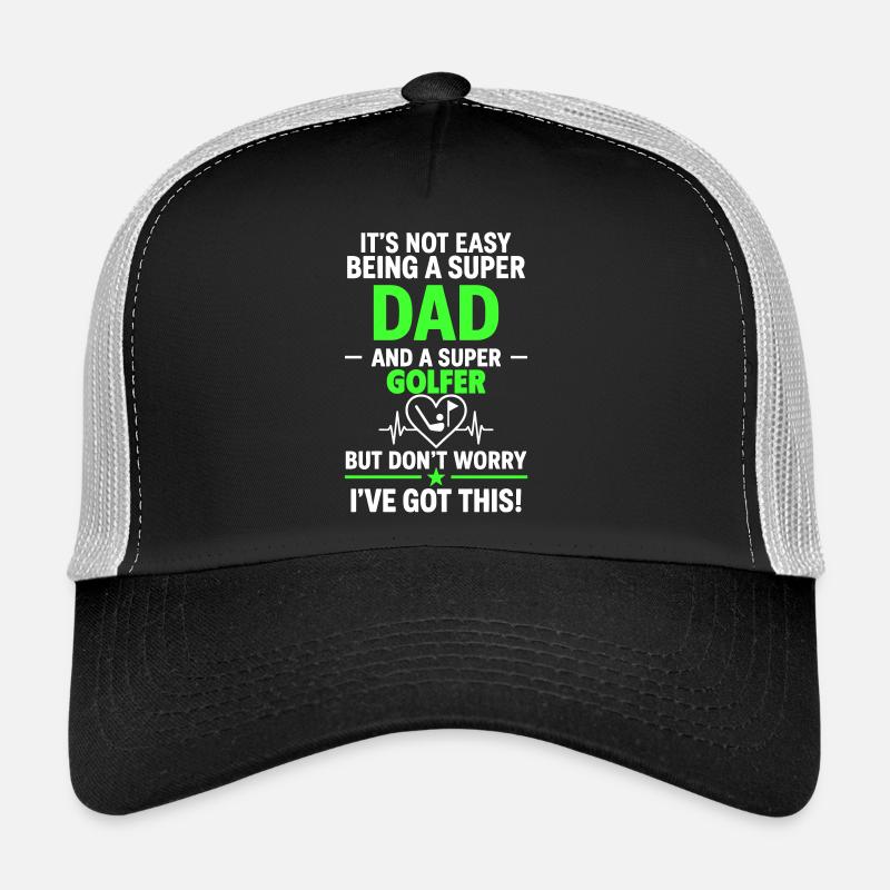 Heart + Golf – Super Dad Golfer Trucker Cap