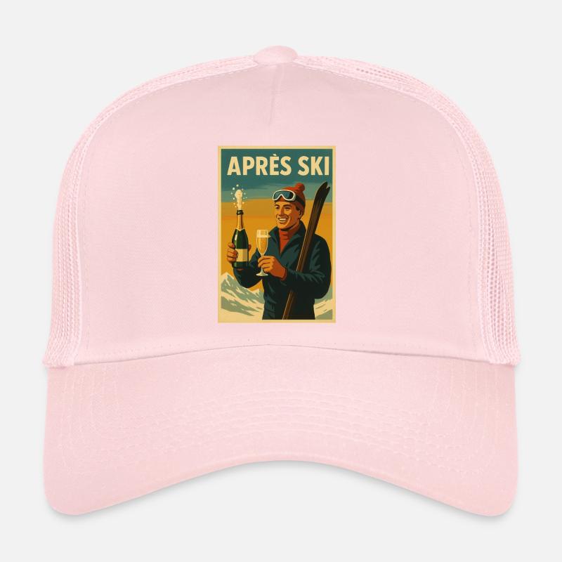 Affiche de célébration vintage après ski Casquette trucker 