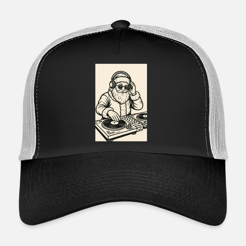 Père Noël DJ sur platines Casquette trucker 