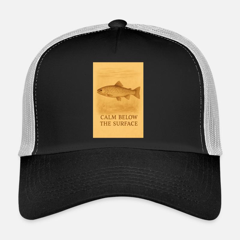 Calm Below the Surface Trout Print Trucker Cap