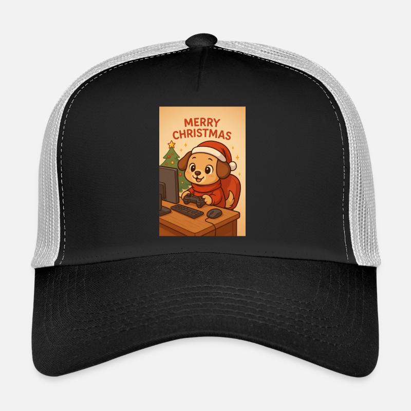 Christmas dog on the PC - Trucker Cap - black/stone grey