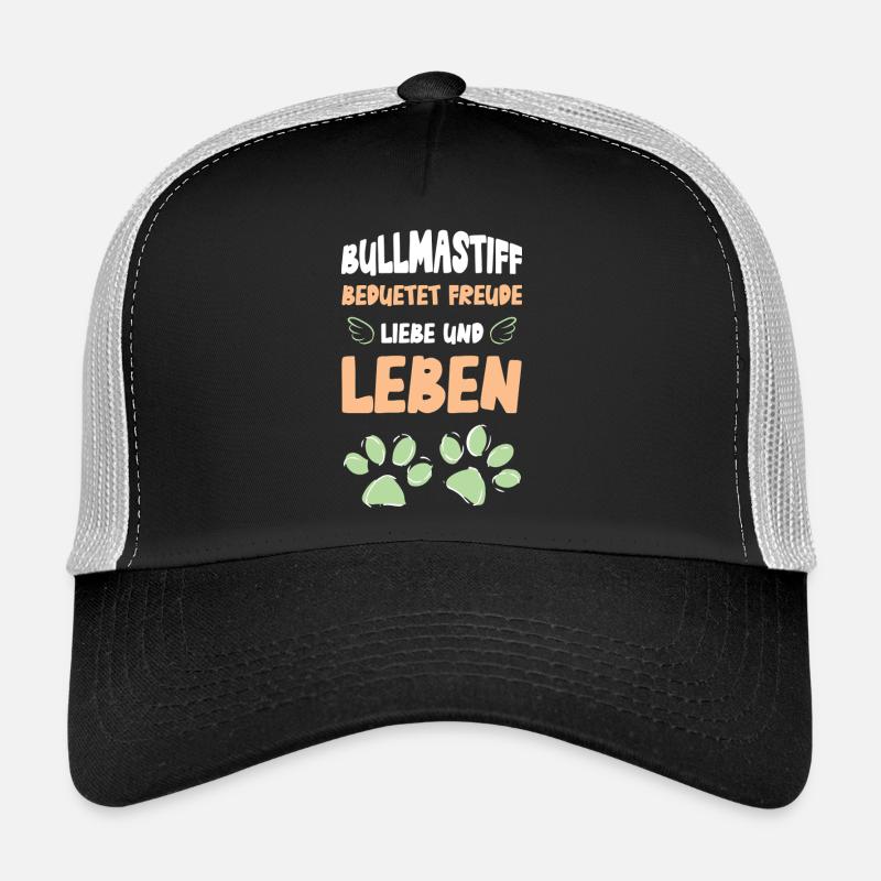 Bullmastiff Bedeutet Freude Und Leben - Trucker Cap - Schwarz/Steingrau