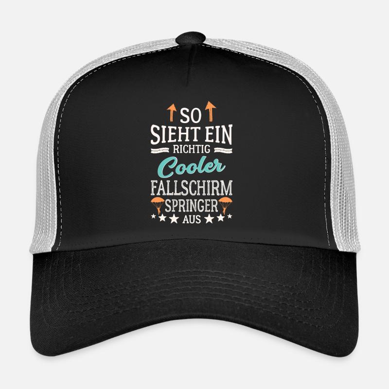 This is what a really cool skydiver looks like - Trucker Cap - black/stone grey