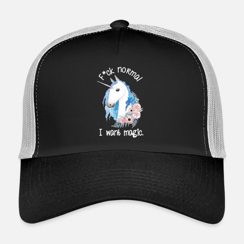 Fuck Normal I Want Magic – Einhorn Aquarell Trucker Cap