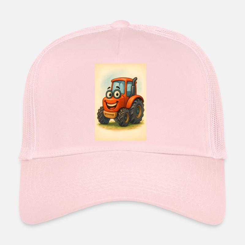 Glücklicher Traktor mit Gesicht Trucker Cap