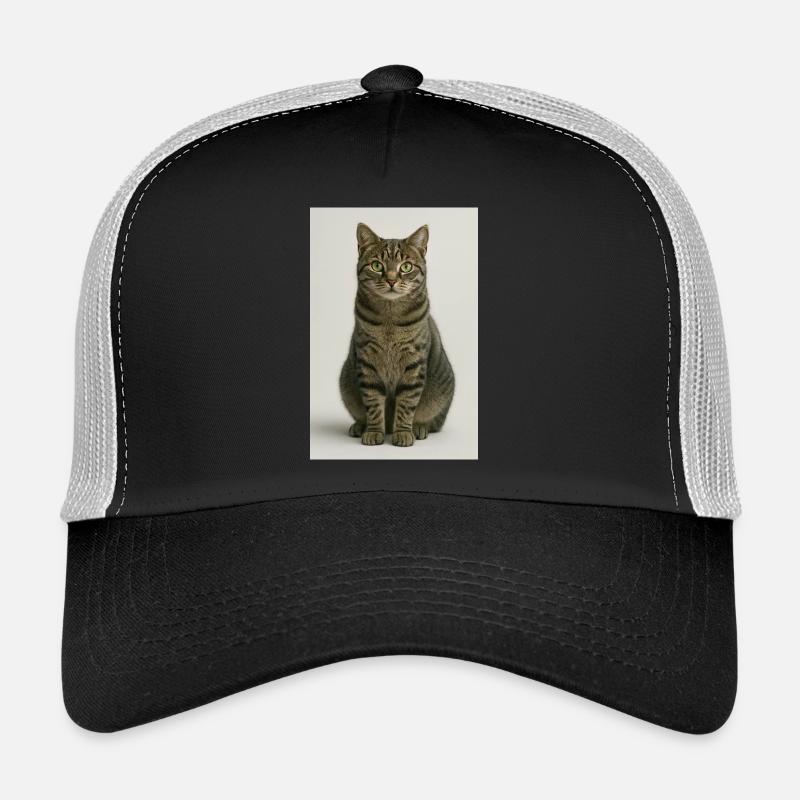 Sitzende getigerte Katzenporträt Trucker Cap