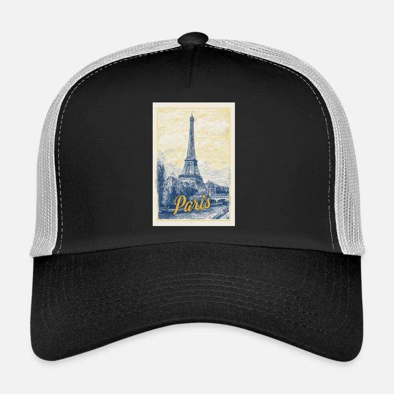 Pariser Eiffel-Bauplan Trucker Cap