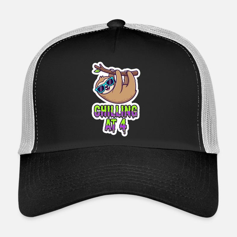 Chilling At 4 Sloth Trucker Cap