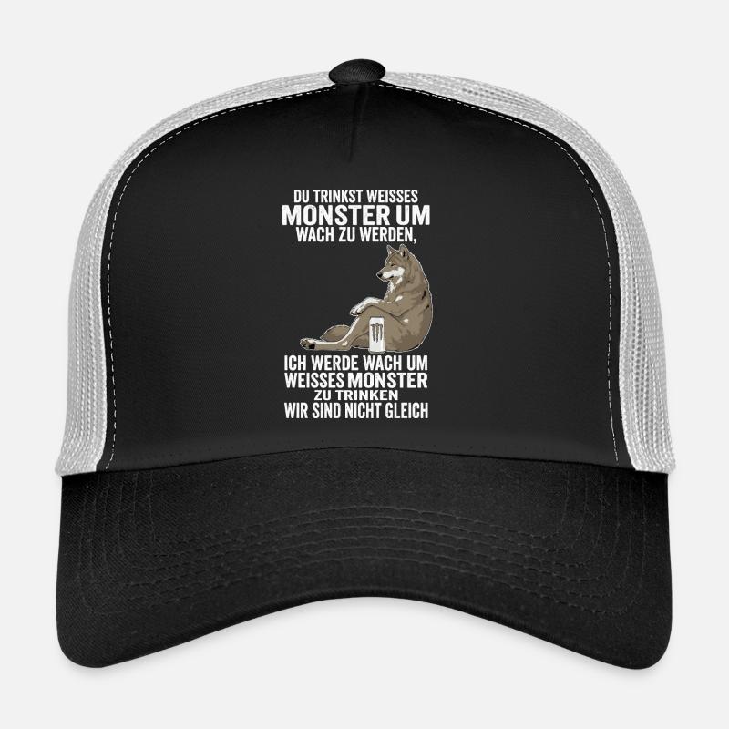 Funny Weisses Monster Wolf We Are Not The Same Trucker Cap