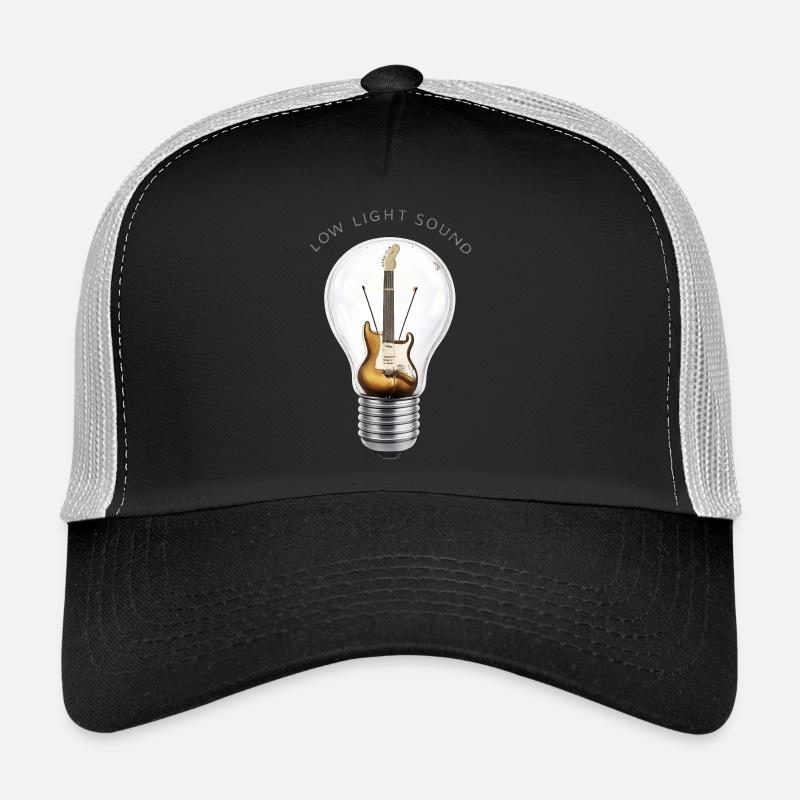 Gitarre in Glühbirne - Trucker Cap - Schwarz/Steingrau