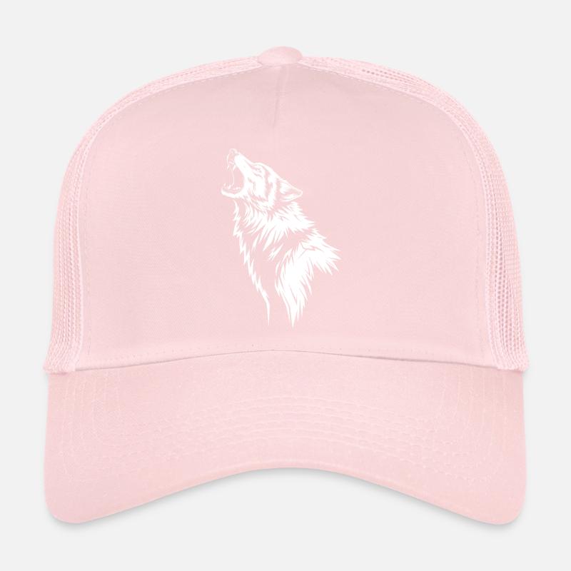 Loup Hurlant en Silhouette Casquette trucker 