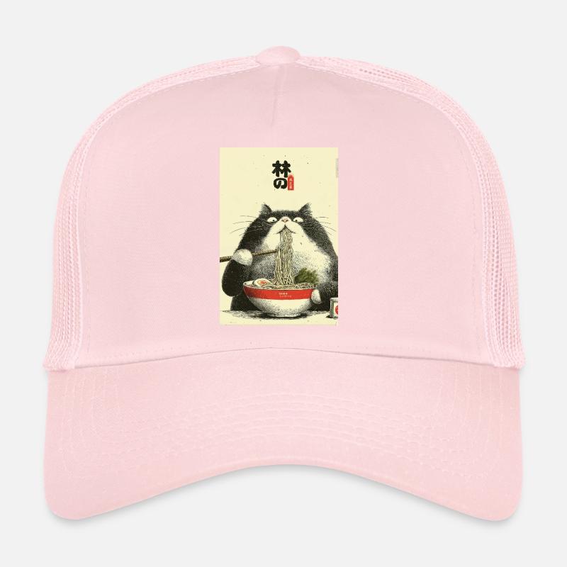 Ramen Cat Ukiyoe Style Casquette trucker 