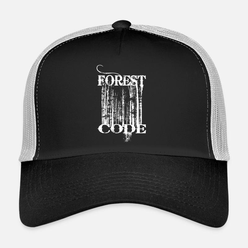 Code forestier - Casquette trucker  - noir/gris pierre