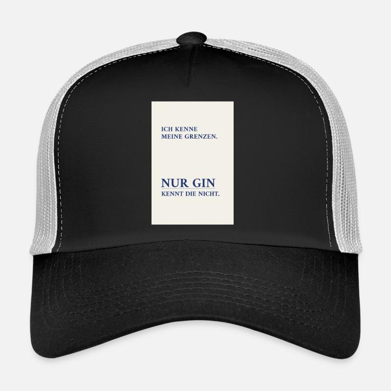 Gin ne connaît pas de frontières – Affiche minimale Casquette trucker 