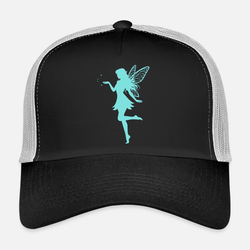 Silhouette de fée avec des étoiles Casquette trucker 