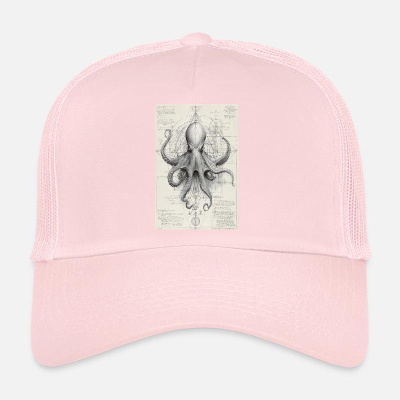 Plan géométrique de pieuvre Casquette trucker 