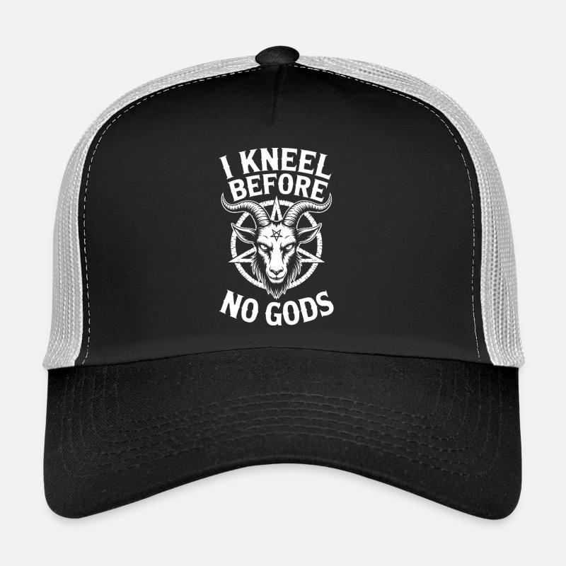 Je m’agenouille devant la chèvre de Pas de Dieu Casquette trucker 