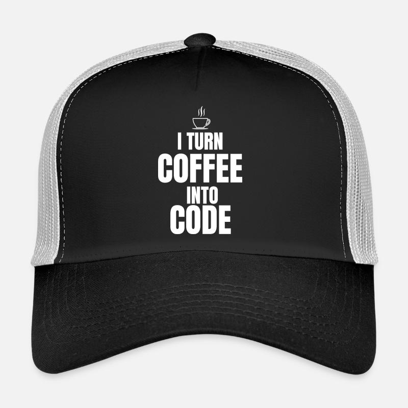 Ich verwandle Kaffee in Code Trucker Cap