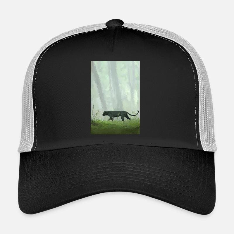 Panthère de la jungle rétro en pixel art Casquette trucker 