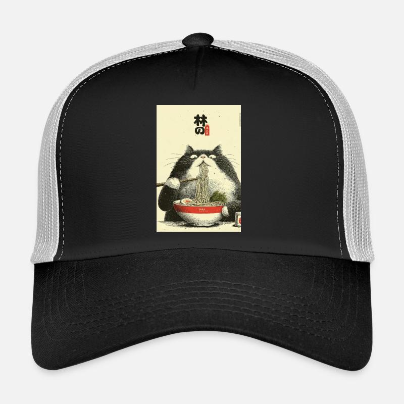 Neko Noodle Feast - Trucker Cap - black/stone grey