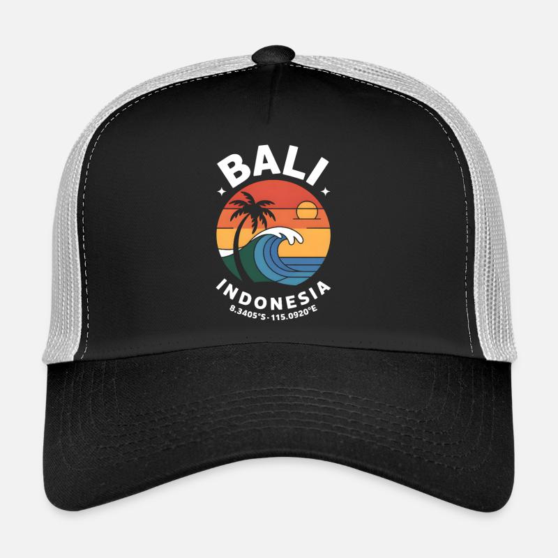 Coordonnées Bali Indonésie Casquette trucker 