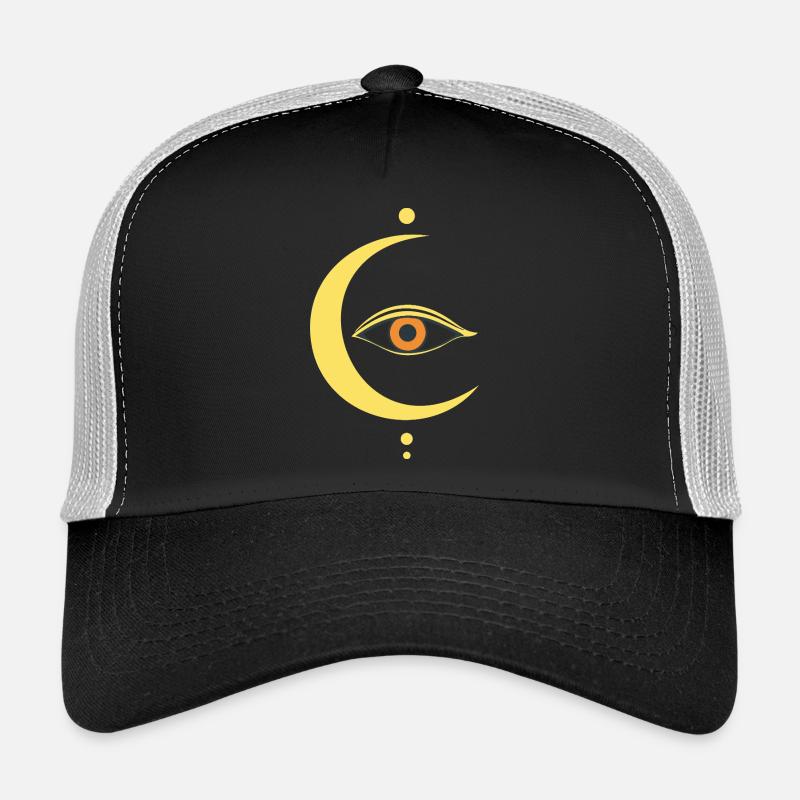Mystical Eye & Moon - Trucker Cap - black/stone grey
