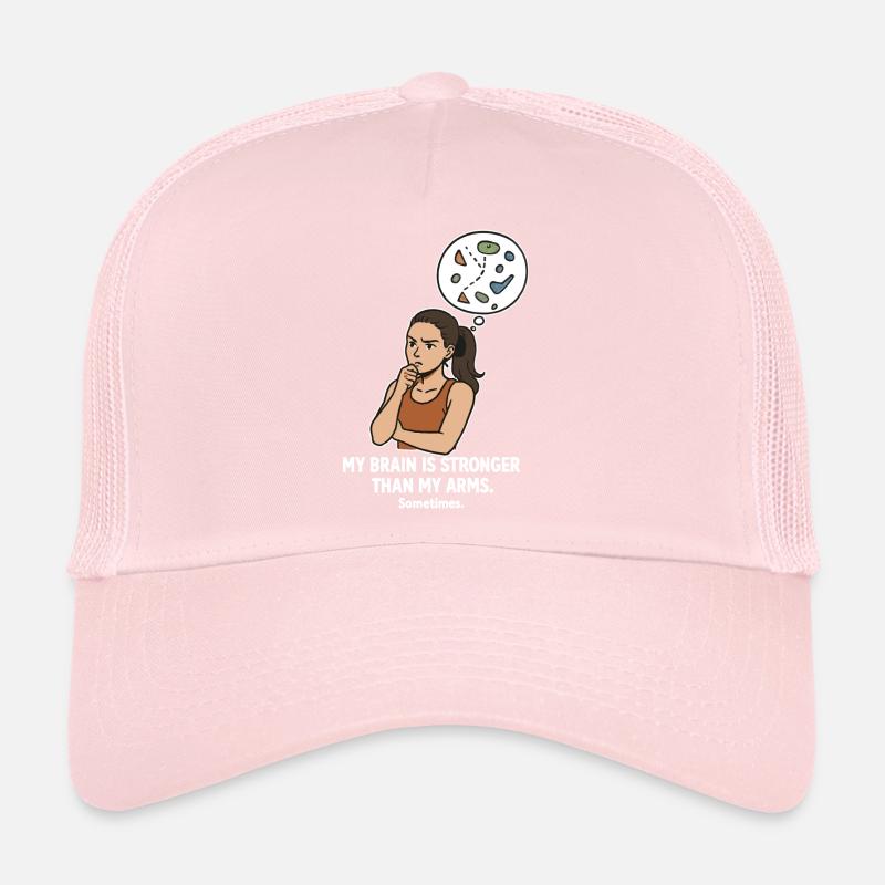 Bouldering like chess – head beats strength Trucker Cap