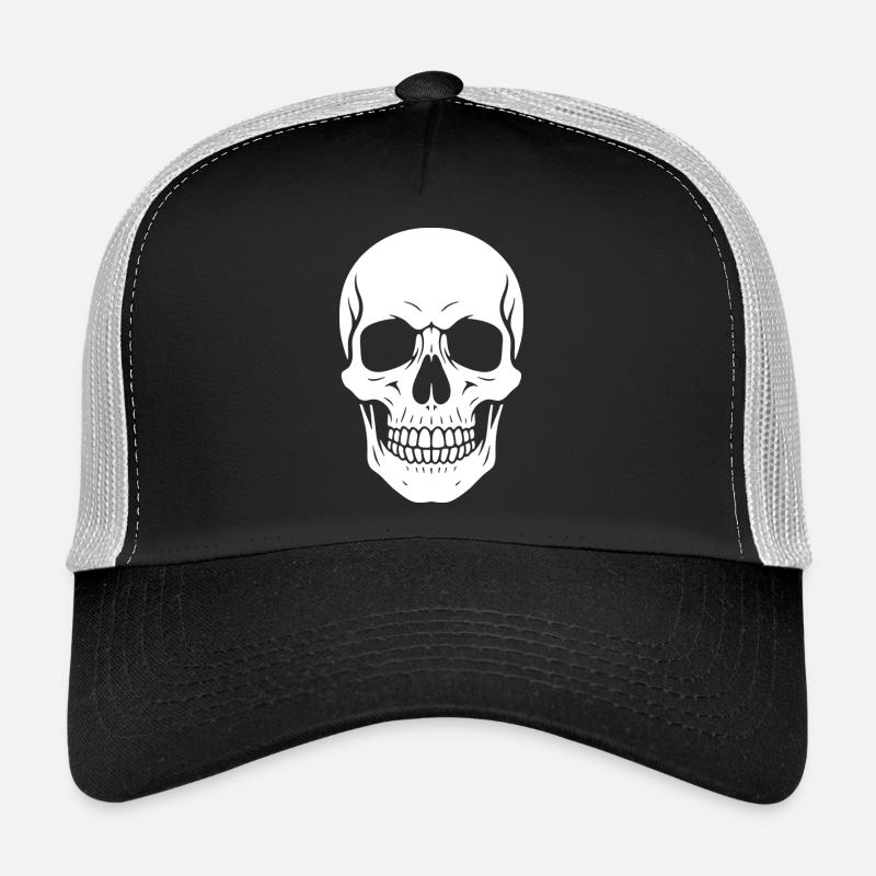 Graphique de la silhouette du crâne Casquette trucker 